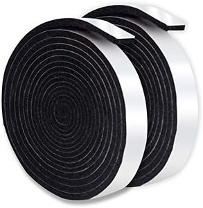 Smoker Gasket Seals, 1/2" x 1/8" 15 ft High Temp Grill Gasket Replacement Self Stick Felt, High Heat BBQ Gasket Tape for Smokers BBQ Lid Black by Nonley