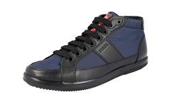 Prada Men's 4T2878 Multicoloured Leather High-Top Trainers/Sneaker UK 8.5 / EU 42.5