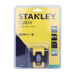 STANLEY STHT77499-1 CUBIX® Green Beam Cross Line Laser Level with 2*AA Batteries for Home, DIY & Professional Use, 1 Year Warranty, YELLOW & BLACK