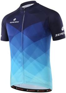 ZEROBIKE Men's Cycling Jersey Short Sleeve Quick Dry Breathable Full Zip Shirts Sportswear Clothing Bike Tops Quick Dry