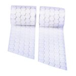 Hompie 1050pcs (Pair Sets) 3/4" Diameter Sticky Back Nylon Coins Hook and Loop Strips With Waterproof Sticky Glue Fastener 20mm DIY Self Adhesive Dots Round Pads Sticker -White