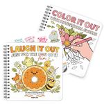 Adult Coloring Book Set of 2 – Funny Pun & Motivational Swear Coloring Books for Stress Relief, Relaxation and Cozy Gifts for Women