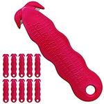 Klever Innovations KCJ-1R Safety Cutter, Advanced Plastic Polymers, 4-5/8”, Red (Pack of 10)