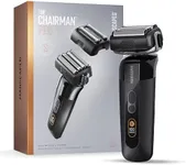 MANSCAPED® The Chairman™ PRO Men’s Foil Shaver - Two Interchangeable Blade Heads, SkinSafe® Four-Blade Foil & Stubble Trimmer, Face Shaver with USB-C & Wireless Compatible Charging, Travel Lock