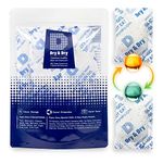 Dry & Dry 20 Gram [5-1000 Packs] Desiccant Food Safe Orange Indicating(Orange to Dark Green) Mixed Silica Gel Packs Dehumidifier - Rechargeable Silica Packets for Moisture Absorbers Silica Gel Packets