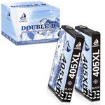 405xl Black Ink Cartridges for Epson 405XL 405 Ink for Workforce Pro WF-7830DTWF WF-4820DWF WF-3820 WF-7840DTWF WF-4830DTWF WF-3825DWF WF-4825DWF WF-7835DTWF (2 Black)