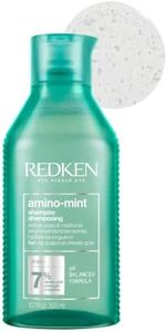 Redken Amino Mint Scalp Relief Shampoo With Amino Mint Complex, 300 ml | Professional pH Balancing Shampoo For Sensitive & Oily Scalp | For Men & Women