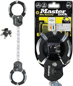 MASTER LOCK Police Approved Bike Lock and E-Scooter Lock, Hardened Laminated Steel, 4 Keys, 550 x 76 x 27 mm, for e Bike Scooter Quad