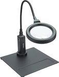 Carson CP-90 MagniFlex Pro 2X LED Lighted Magnifier with 4X Spot Lens and Magnetic Base, Black