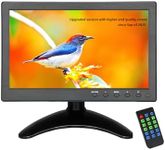 LONCEVON 10 inch Portable HDMI Monitor Mini VGA Monitor Screen for PC/Camera/TV/Raspberry PI/Gaming; 1024x600 Pixel Support 1920x1080P Resolution; with Dual Speakers and USB Port