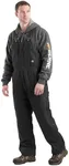 Berne Men's Heartland Insulated Washed Duck Bib Overall, Large Regular, Black