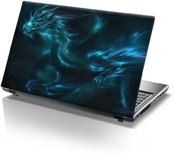 TaylorHe Adesivo per computer portatile da 15-15,6 “, in vinile, motivi colorati ed effetto pelle, laminato, prodotto in Inghilterra Drago fantasy 40 cm