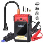 blayram 4-in-1 Jump Starter Power Pack,2000A Car Battery Booster with 150 PSI Air Compressor(8.5L Gas/7.0L Diesel),16800mAh Power Bank with Digtal Display,Emergency Light