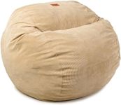 CordaRoy's Bean Bag Chair, Corduroy Convertible Chair Folds from Bean Bag to Bed, As Seen on Shark Tank- Khaki, Full Size