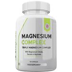 Triple Magnesium Complex - Magnesium Supplements with Magnesium Citrate, Glycinate & Taurate - 120 Capsules UK Made