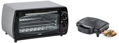 Prestige PGMFD 01 800W Sandwich Maker (Black) & POTG 9 PC 800-Watt Oven Toaster Grills (Grey,9 Liter)