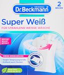 Dr. Beckmann Super White | Removes Grey Veil | Helps Against Yellowing | The Laundry Will Be Bright White Again | 2 x 40 g