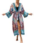 Bsubseach Kimonos Swimsuit Coverup for Women Beach Robe Long Pool Cover Up Colorful Dress for Swimwear Snake