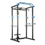 2021 HyGYM Multi-Gym Squat Rack With Dual cable pulley System Home Gym Power Rack - Blue