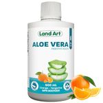 Pure Aloe Vera Gel 500ml - Orange-Tangerine Flavor - for Heartburn Relief & Acide Reflux - Made in Canada