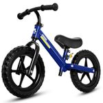 KRIDDO Toddler Balance Bike 2 Year Old, Kids Balance Bike for 2-5 Years Old, Dual Bearing for Smoother Riding, Adorable Plate, Adjustable Seat and Handlebar, Toddler Bike Gifts Age 2-3, Blue