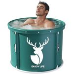 Ice Bath Tub for Adults, Foldable Bath tub for Outside Cold Plunge, Large Cold Water Therapy Ice Recovery Pod, Bathroom Freestanding Bathtubs for Hot Bath 80 * 65cm