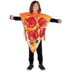 Spooktacular Creations Child Unisex Pizza Slice Hotdog Costume Kids Halloween Vegetable Food Suit Party Supplies(X-Large)