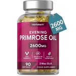 Evening Primrose Oil 2600mg | High Strength with Omega 6 GLA | Pure & Cold-Pressed | 90 Softgel Capsules | by Horbaach