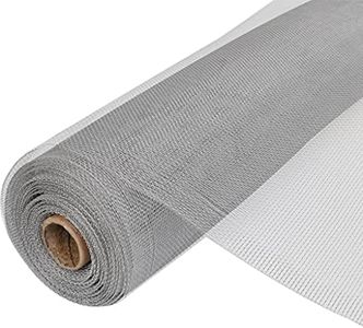 vidaXL Mesh Screen Fencing Barrier Versatile Fence Panel Insect Screen for Doors and Windows Rust-Resistant Heavy Duty Aluminium 100x500cm Silver