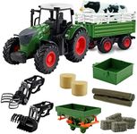 Peagprav Farm Toys Tractor with Tra