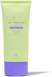 Luna Bronze Self Tanning Jelly | Purple Self Tanner with Hyaluronic Acid and Natural DHA | Quick Dry, Non-Sticky, Streak Free | Medium to Deep Tan in 2-8 Hours, Vegan, Cruelty Free (200ml/6.7 fl. oz)