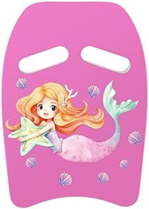 MoKo Tabla de Natación de PE con Patrón de Dibujos Animados, Tablero Flotante para Entrenamiento de Natación, Herramienta Segura de Aprendizaje para Deportes acuáticos Niños, Sirena con Estrella Rosa