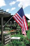 American Flag and Flagpole Set - 6 ft. 2 Section White Spinning Pole That Rotates 360 Degrees with US Flag 3x5 ft. SolarGuard Nylon by Annin Flagmakers, Estate kit Model 238