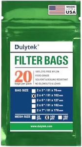 Dulytek Premium Nylon 20 Pcs Filter Bags, 100 Micron, 2" x 4", Double-Stitching, Zero Blowouts, Made in the USA