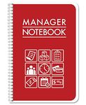 BookFactory Manager Notebook/Manager’s Log Book/Planner/Management Logbook - Wire-O, 100 Pages, 6”x 9” (LOG-100-69CW-PP(Manager-Notebook)-BX)