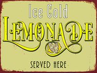 ice cold. lemonade served here RETRO METAL TIN WALL PLAQUE SIGN NOVELTY GIFT Home bar shed man cave (150MM X 200MM (6" X 8")