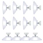 12PCS Screw Suction Cups Glass Suction Pads Clear PVC Plastic Sucker Pads Without Hook Round Threads Suction Cups with Knurled Nut Clear for Outdoor Kitchen Bathroom Window Mirror Daily Hanging(40MM)