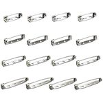 Pins Brooch Clasp, 80 Pcs Stainless Steel Bar Pins Safety Catch Pins Craft Pinback Clasp Brooch (Silver)