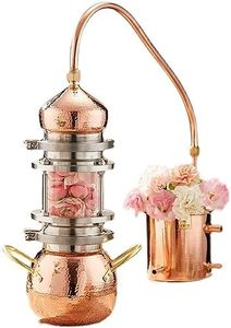 KJLYLPP Distiller Pure Copper Household Still Hydrosol Essential Oil Gin Whiskey Rum Vodka Brandy Moonshine Apparatus (2L)
