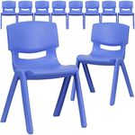 Flash Furniture 10 Pk. Blue Plastic