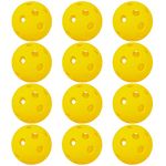 Funien Pickleballs, 12 Packs 26 Holes Indoor Pickleball Balls For Indoor Court