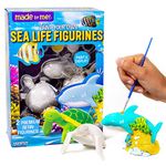 Made By Me Paint Your Own Sea Life Figurines, Includes 2 Resin Figurines To Paint And 6 Acrylic Paints, Paint Figurines For Kids, Arts And Crafts For Kids Ages 5 And Up