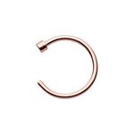 Rose Gold IP Over 316L Surgical Steel WildKlass 18g 20g 22g Nose Hoop (Sold by Piece)