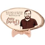 Incredible Gifts India Personalized Natural Wood Photo Frame - Customized Engraved Teacher's Day Gift (10-15 Inches)