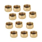 Roastove Solid Brass Refill 1lb Propane Tank Cap for Outdoor Camping Stove Cooking, Propane Cap, Prevent Gas Leaking, 12 Pcs…