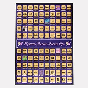 100 Musical Theater Shows Scratch Off Poster - Gift for Musical Theatre Fans & Broadway Lovers