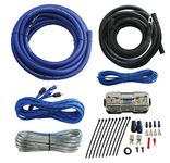 RonDexy Rock Direct True 4 Gauge Car Audio Cable Amp Wiring Kit 2 Channel CCA Power Cable Amplifier Install Wiring Kit