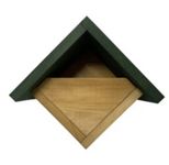 Robin Nest Box wiith Green Roof x 1 Wooden Wild Bird House SMF