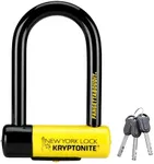 Kryptonite New York Fahgettaboutit Mini Bike U-Lock, Heavy Duty Anti-Theft Bicycle U Lock, 18mm Shackle with Keys, Ultimate Security Lock for Bicycles E-Bikes Scooters