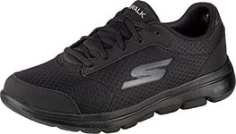 Skechers Men's GO Walk 5-Qualify Shoe, Black, 10 Extra Wide US